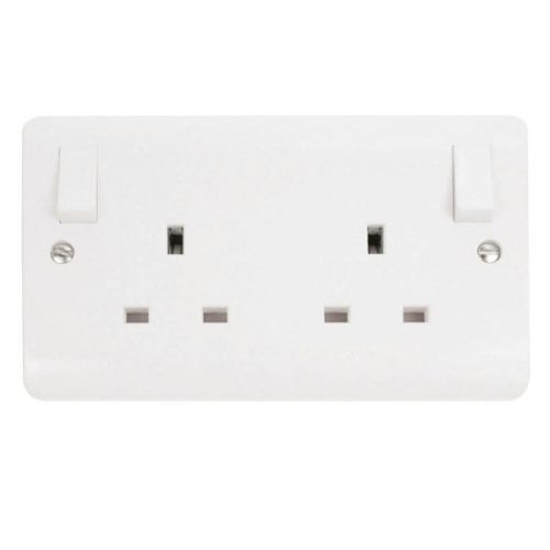 Click Mode Socket 13A Uk 13A 2 Gang DP Outboard Switched Socket