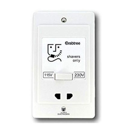 Crabtree Dual Voltage Shaver Outlet