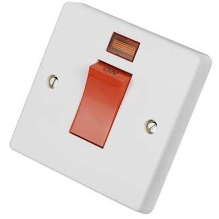 Crabtree 1G 45A Switch + Neon