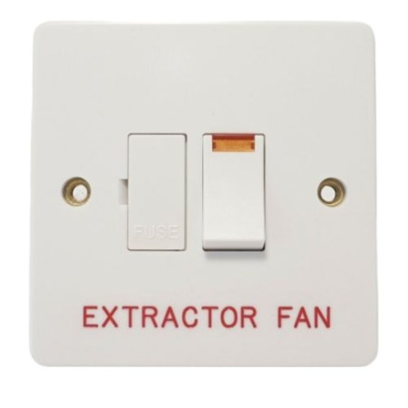 Crabtree Switched Spur + Neon (Extractor Fan)