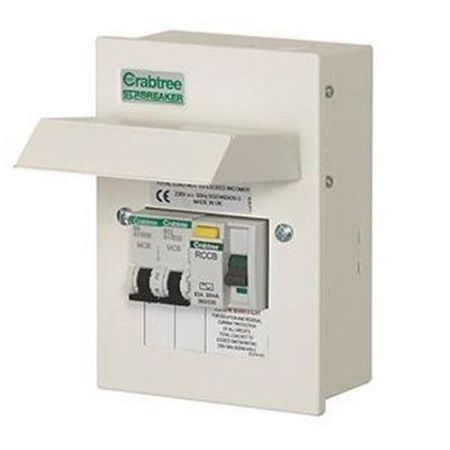 Crabtree 2w Metal Board 40A 30ma M/Swtch