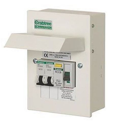 Crabtree 2w Metal Board 40A 30ma M/Swtch