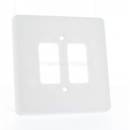 Crabtree 1G 2-Mod White Grid Plate