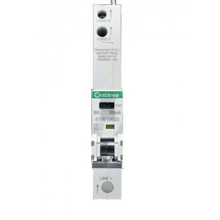 Crabtree 6a 30ma B-Type Compact RCBO