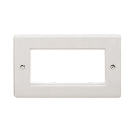 Crabtree 1G 4-Mod Data/Bt White Plate