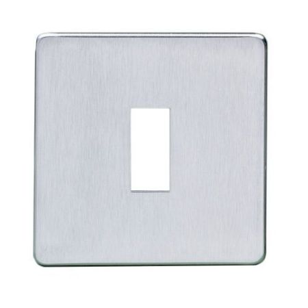 Crabtree 1G Grid Frontplate Satin Chrome