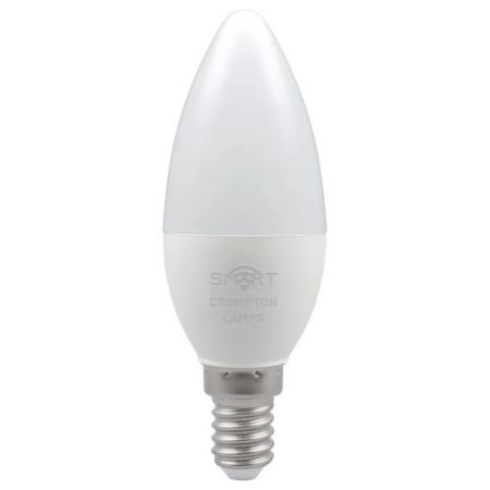 Smart LED Candle 5w=40w=470lm. SES Dimmable RGBW Warm White Pearl