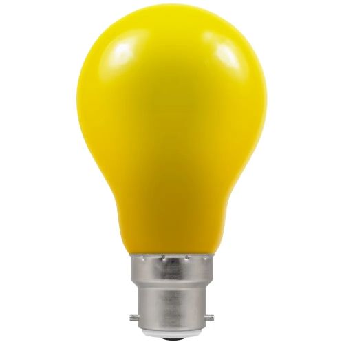 LED Coloured GLS BC 1.5w=240v Yellow