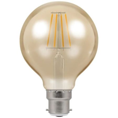 LED 80mm Globe BC 5w=410lm Bronze Dimmable Warm White