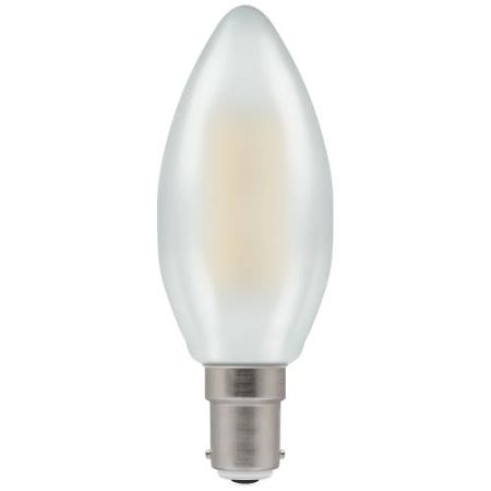 LED Candle 5w=40w=470lm Sbc Filament Duo Dimmable Warm White Pearl