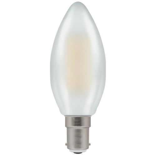 LED Candle 5w=40w=470lm Sbc Filament Duo Dimmable Warm White Pearl