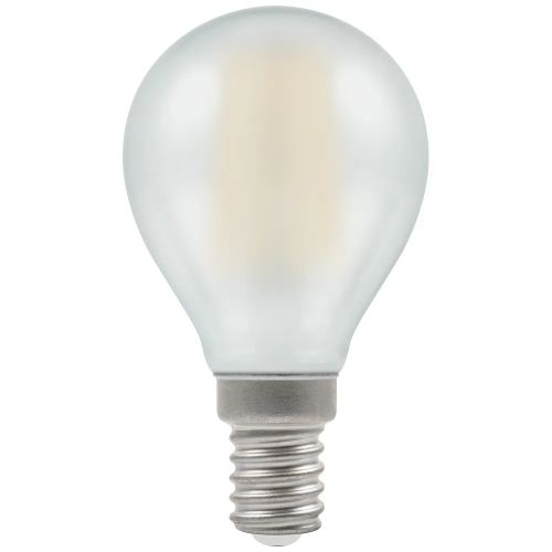 LED Golfball 5w=40w=470lm SES Filament Duo Dimmable Warm White Pearl