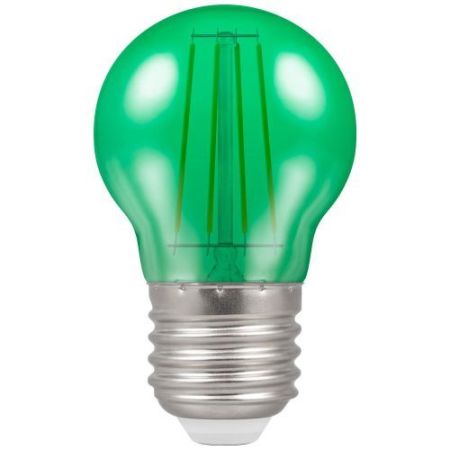 LED Golfball Filament ES 4.5w=25w=400lm.Green Harlequin