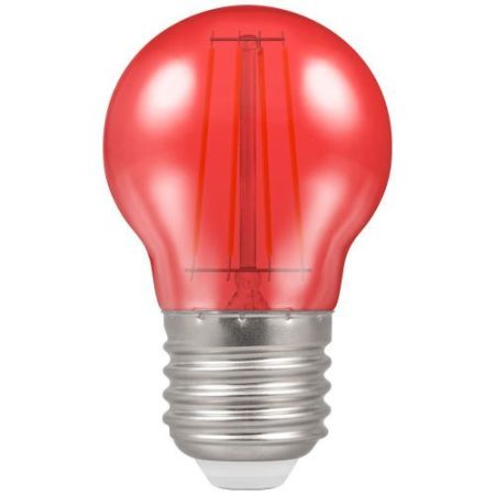 LED Golfball Filament ES 4.5w=25w=400lm. Red Harlequin