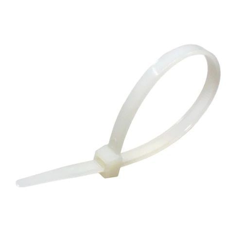 200mm X 4.8mm White Cable Ties (100)