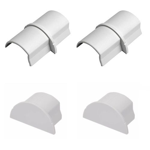 D-Line 30x15 White Acc Pack (2xcpl,2xend)