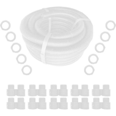 Deligo 20mm X 10m White Flexi Conduit Pack + Clips + Glands