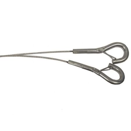 Hangtyte 3m Wire Rope + 2 X Snap Hooks