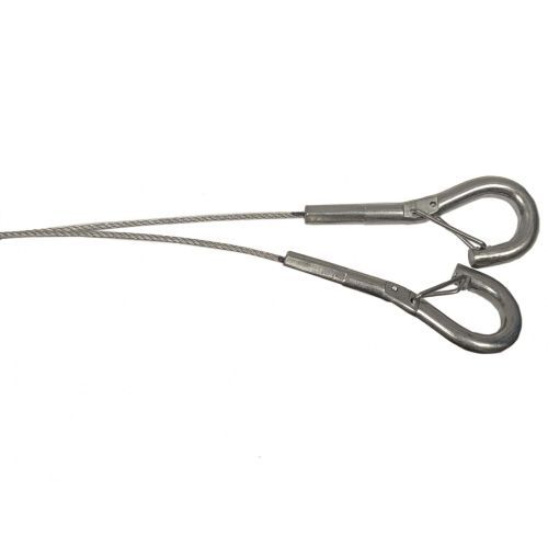 Hangtyte 3m Wire Rope + 2 X Snap Hooks