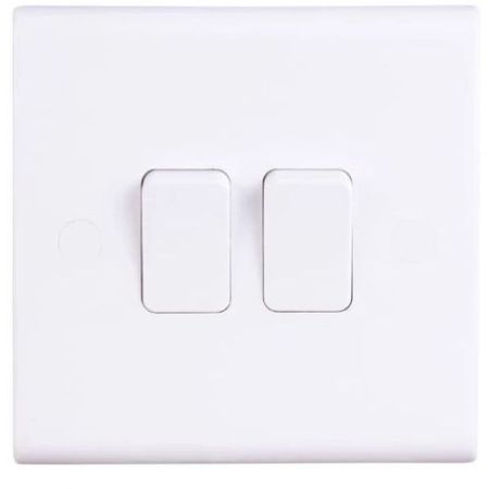 Deta Slimline 1G 2w Plate Switch