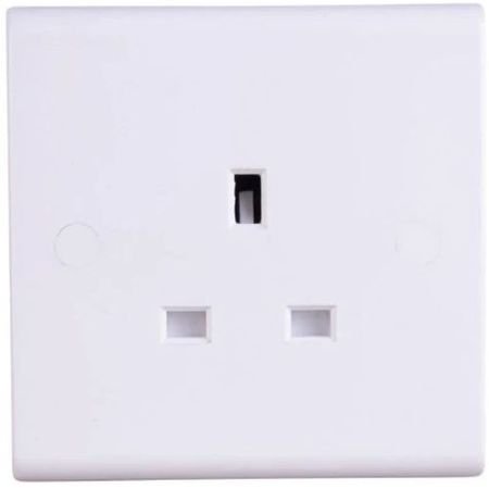 Deta Slimline 1G Un-Switched Socket