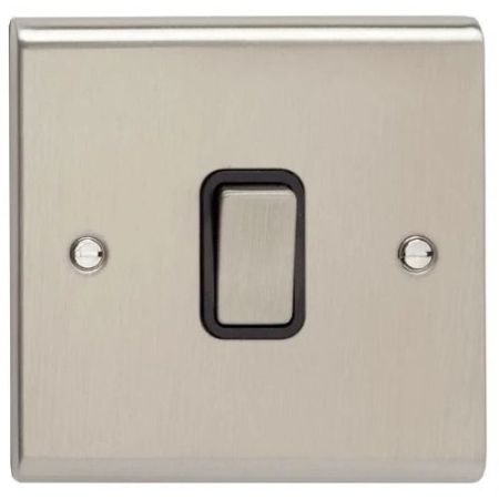 Deta Stainless Steel 1G 2w Switch (Blk Ins)