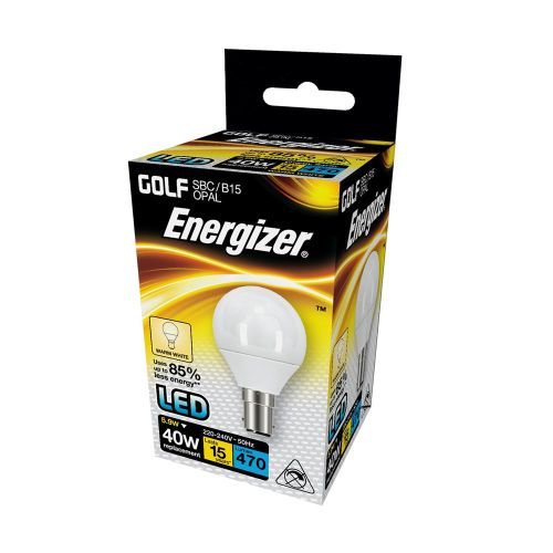 Energizer LED Golfball 5.2w=470l=40w Sbc Opal Warm White