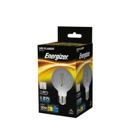 Energizer LED G80 ES 4.5w=320l=30w Fil Smokey Cool White 4000k Dimma
