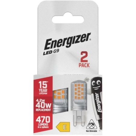 Energizer LED 4.2w G9 Cool White - 2pk
