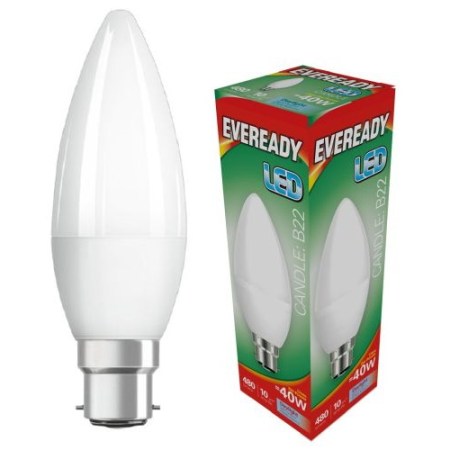 LED Candle BC 5.2w=480l=40w Opal Daylight 6500k