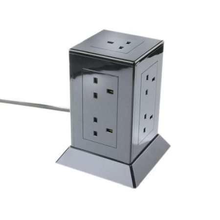 9G 1.5m 13A Surge Ext. Cube Black