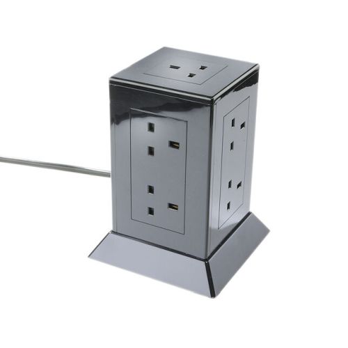 9G 1.5m 13A Surge Ext. Cube Black