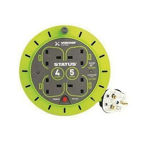 Status 5m 13A 4-Socket Cassette Reel