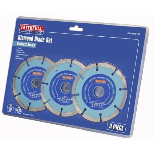 Faithfull Contract 3pc Diamond Blade Set