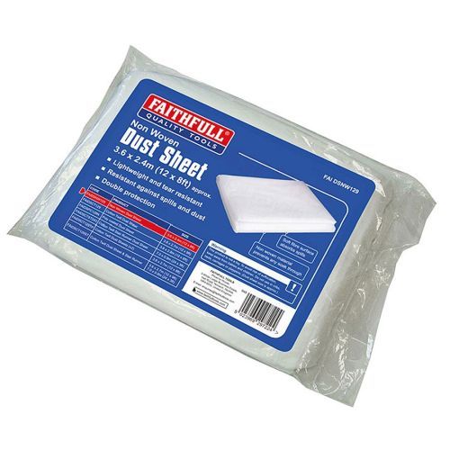 Faithfull 12ft X8ft Non Woven Dust Sheet - Image 2