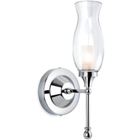 Firstlight Aston Wall Light Chrome With Clear Glass