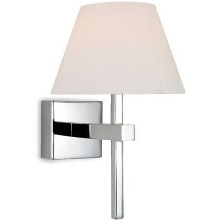 Firstlight Fabio Wall Light Chrome With Opal Glass
