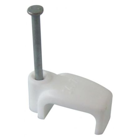 White 2.5mm T + E Clip (10x5 Twin RG65)