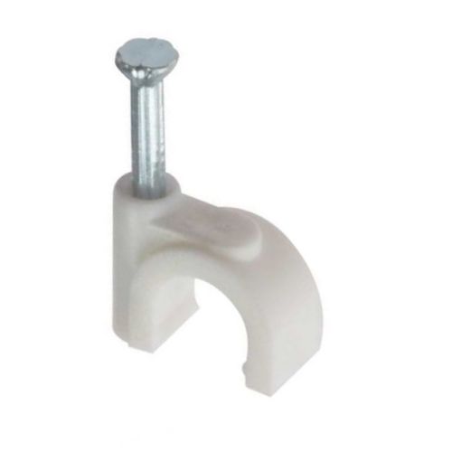 White 3.5mm Round Cable Clip