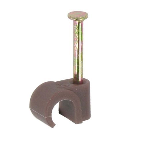 Brown 4.5mm Round Cable Clip (Tbd)