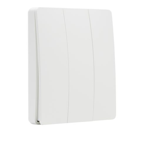 Forum 3-Channel Self-Powered White Wall Switch Kinetic