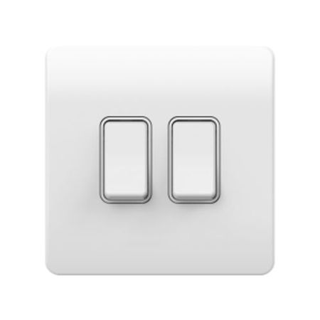 Forum Kinetic 1G White Grid Switch Frontplate Only