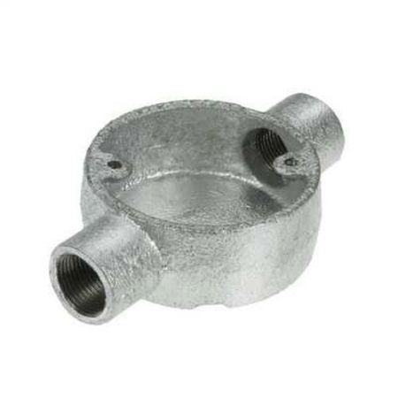 25mm Galv 2 Way Through Box