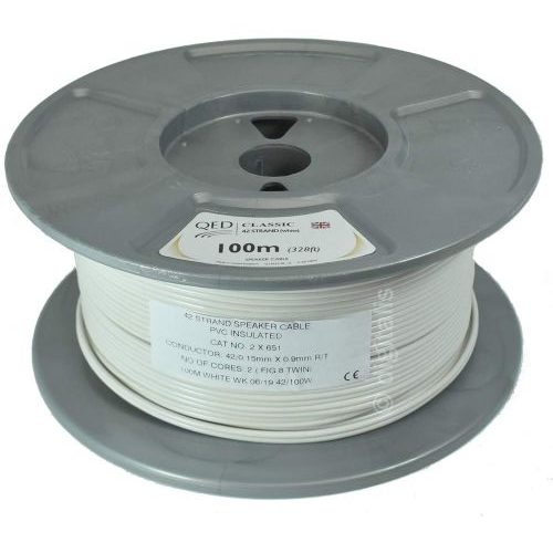 42 Strand Speaker Cable White 100m