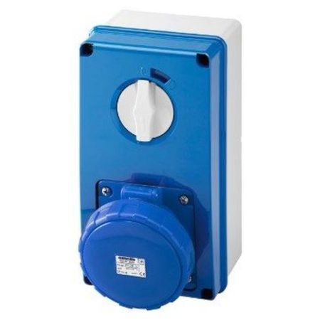 Gewiss 240v 63A 2p + E Interlocked Switched Socket