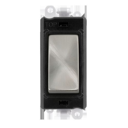 Click Gridpro Modules 20Ax 2 Way Switch Black Satin Chrome