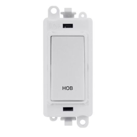 Click Gridpro Polar White 20A DP Switch Module Hob (Polar White Ins)
