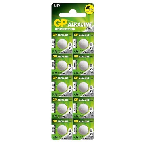 Gp Lr44 A76 Ag13 Alkaline B/Cell 1.5v Card Of 10