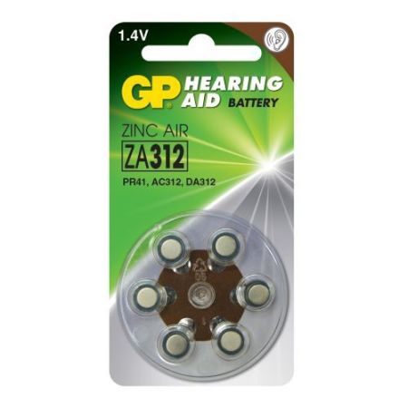 Gp Hearing Aid Batt. Pr41 Brown-6cd-10pk