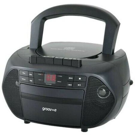 Traditional Boombox Portable CD & Cassette Player
